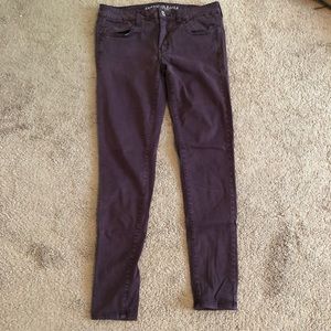American Eagle Purple Super stretch Jegging